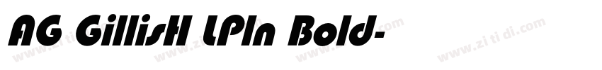AG GillisH LPln Bold字体转换